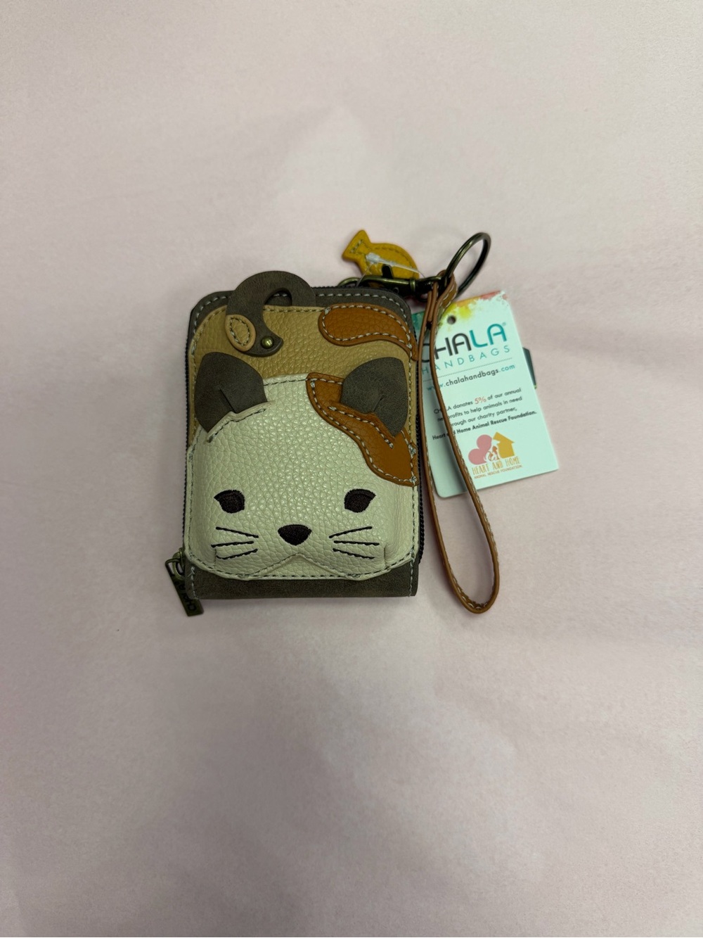 Chala Wristlet Calico Cat Wallet